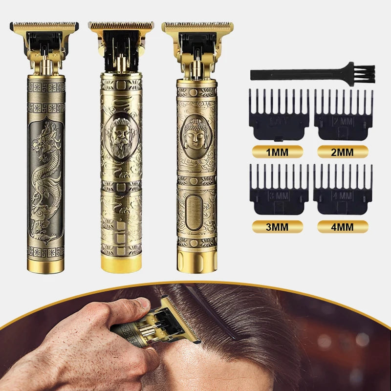 Máquina De Cortar Cabelo e Barba Masculina Designer Aleatório Elétrico Profissional